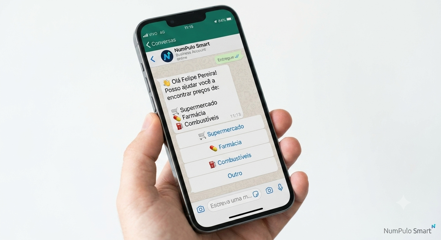 Demonstração da Interface de Mensagem Real no WhatsApp